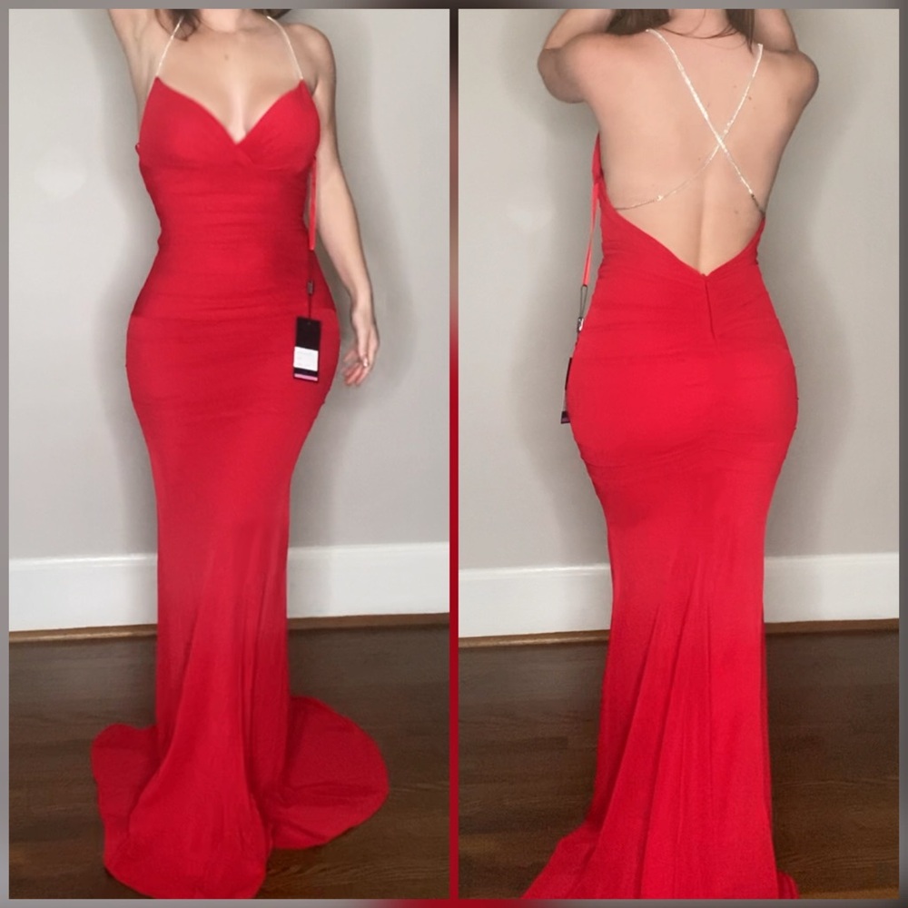 Red prom dress, formal dress, military ball, bridesmaid or black tie gala